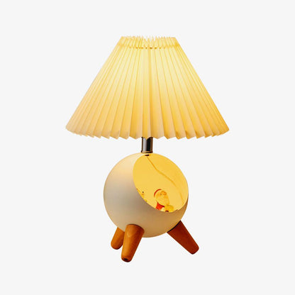 Small Wood Table Lamp with USB Port — alternate angle