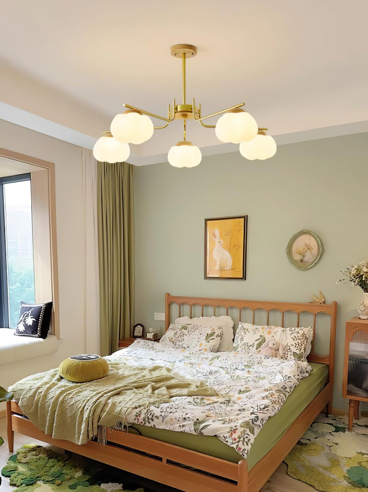 Cotton Ball Chandelier, Energy Efficient