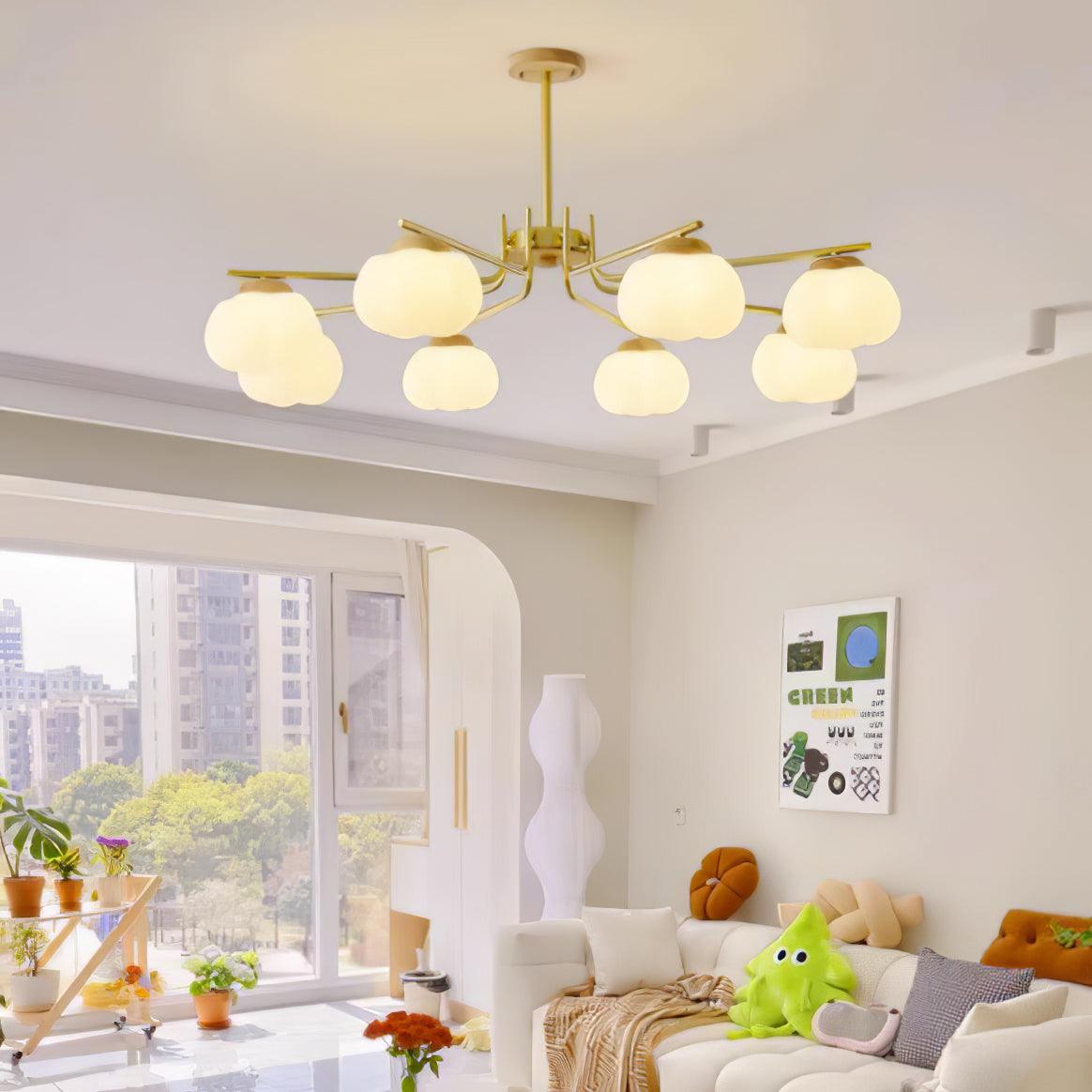 Cotton Ball Chandelier, Energy Efficient