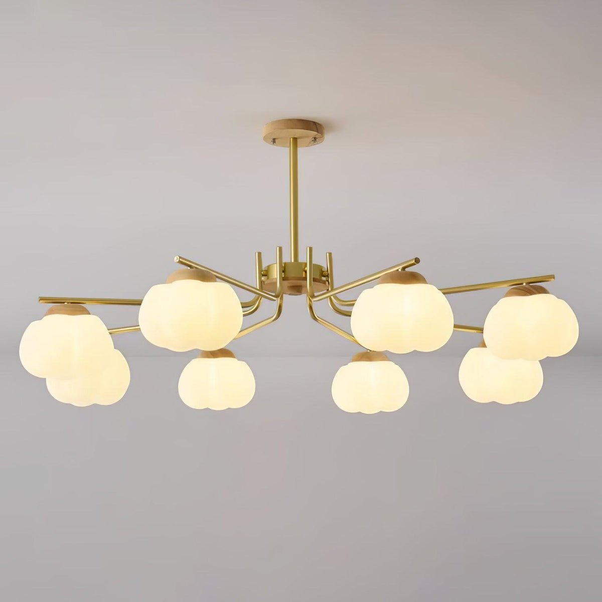 Cotton Ball Chandelier, Energy Efficient — side view