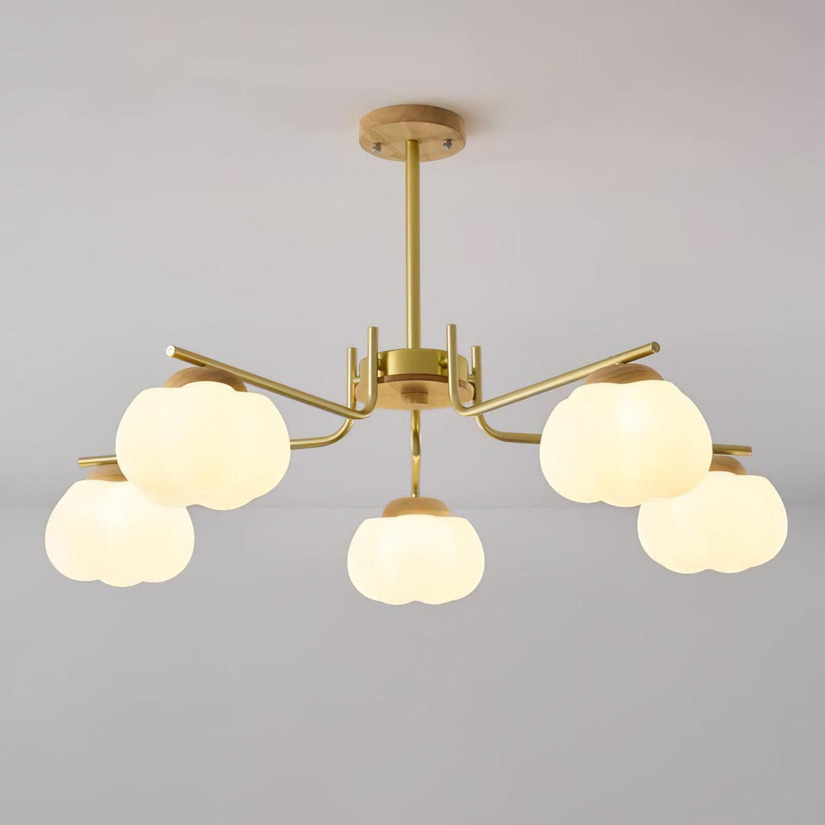 Cotton Ball Chandelier, Energy Efficient — front view
