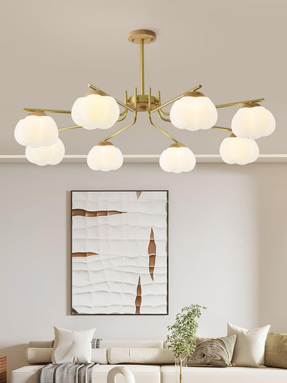 Cotton Ball Chandelier, Energy Efficient