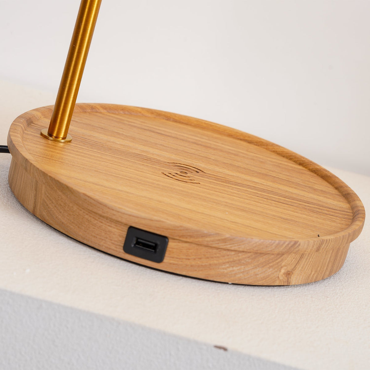 Retro Wooden Table Lamp, Dimmable LED
