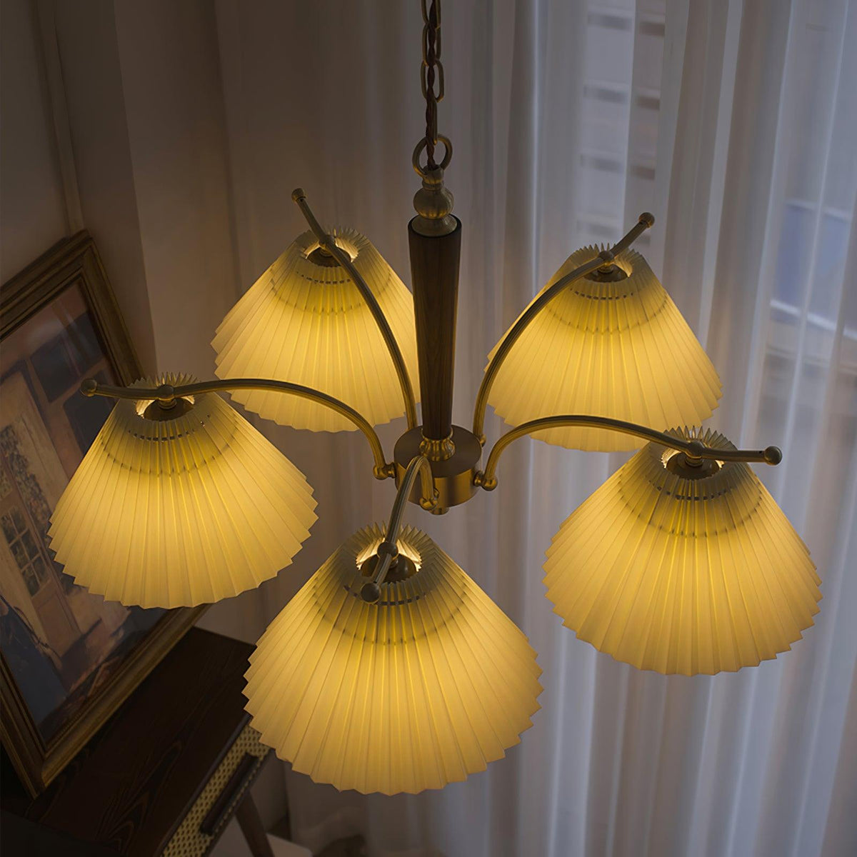 Wrinkled Chandelier with Adjustable Height
