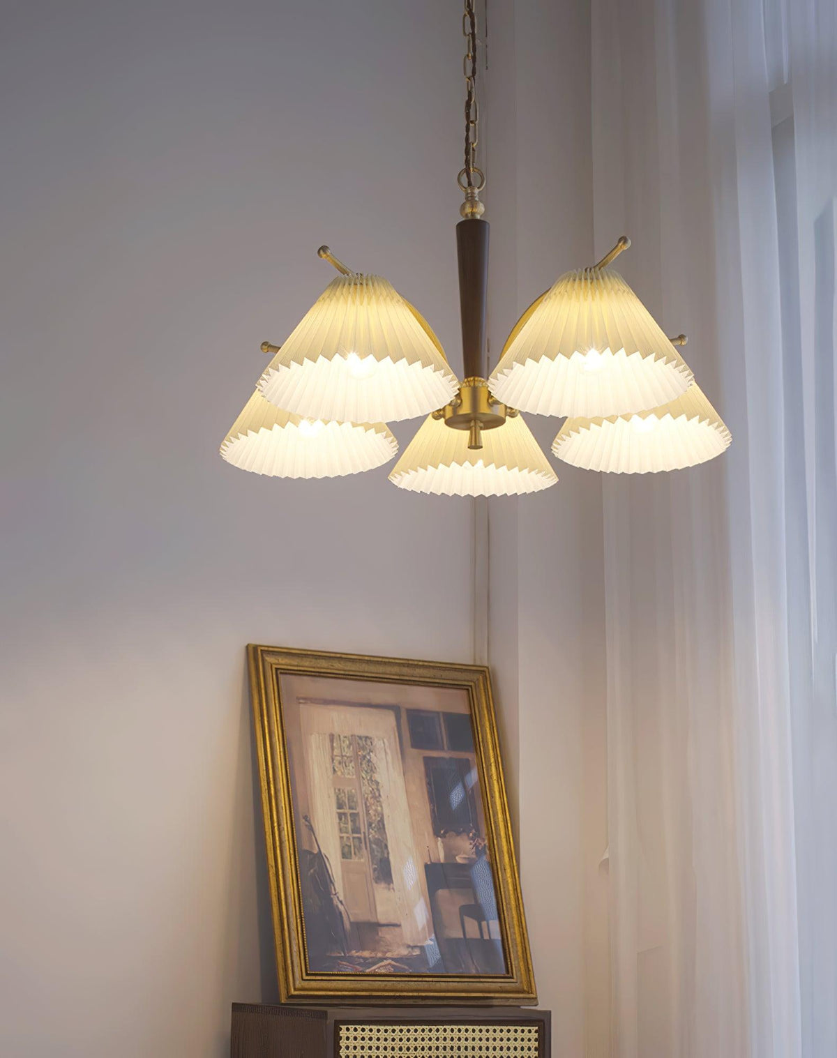 Wrinkled Chandelier with Adjustable Height