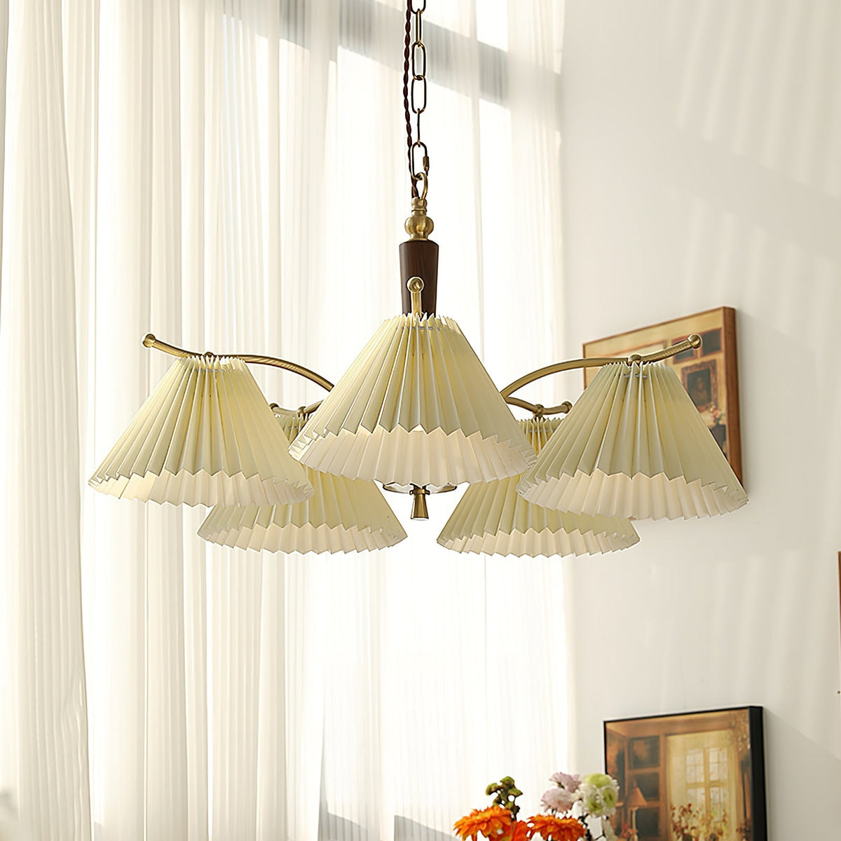 Wrinkled Chandelier with Adjustable Height