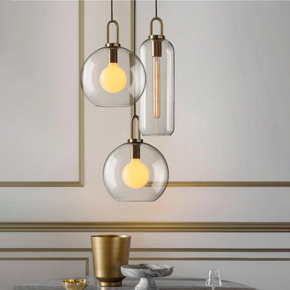 Pendulum Glass Pendant Lamp with Adjustable Height — lifestyle view