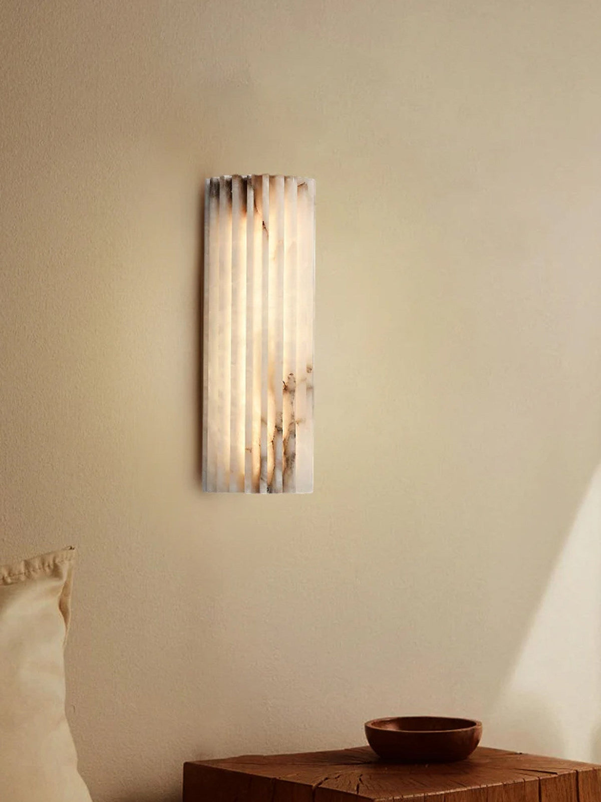 Alabaster Wall Light with Adjustable Brightness