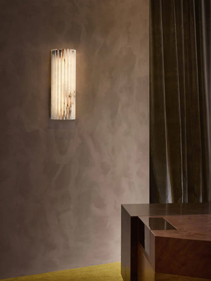 Alabaster Wall Light with Adjustable Brightness