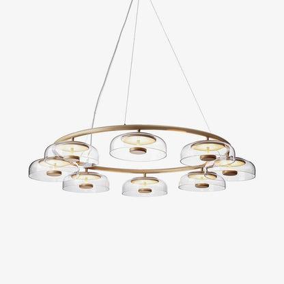 Modern Chandelier, Energy-Efficient LED Lighting — side view