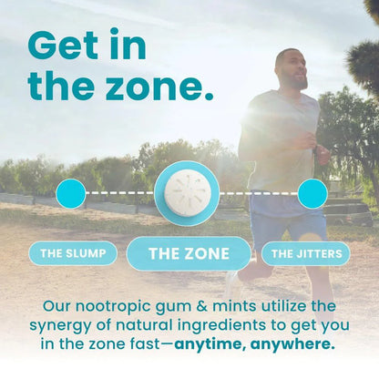 Energy&Focus Mints Gum Sugar Free, Natural Caffeine (15 days shipping)