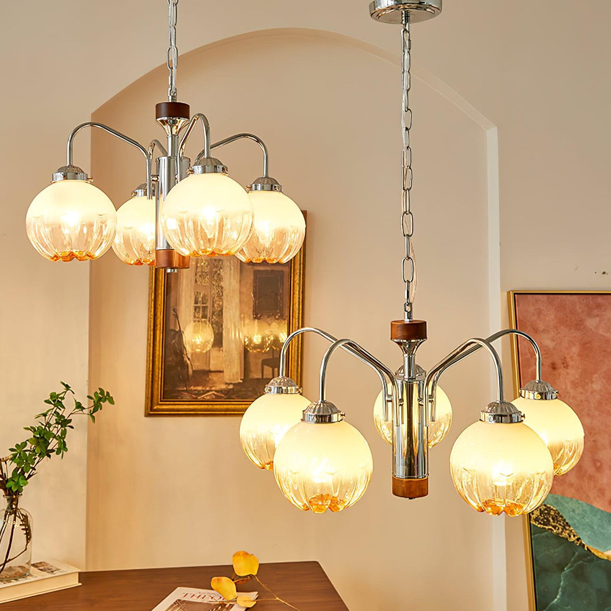 Flower Bud Chandelier with Dimmable LED — lifestyle view