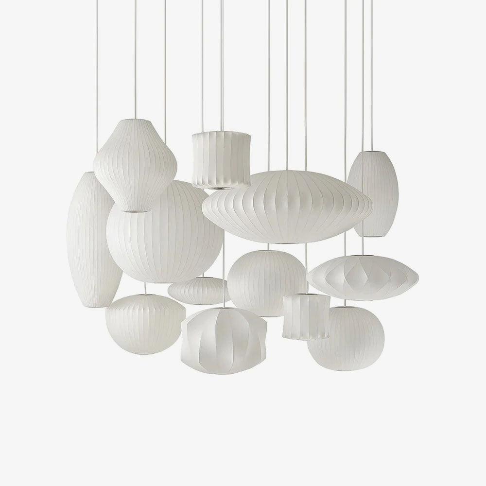 Crisscross Bubble Pendant Light, Adjustable Height — front view