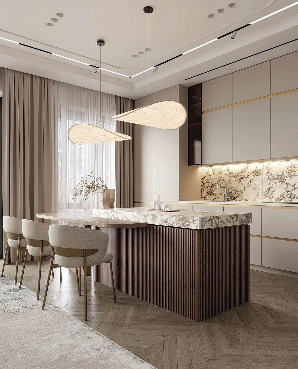 Tense Tyvek Pendant Lamp Position 8